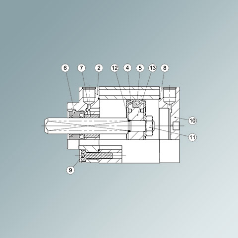 complete kit CMPC Ø40 ISO TWO-FLAT | Spare parts CMPC TWO-FLAT | Compact  cylinder series CMPC TWO-FLAT | Compact cylinder | Cylinders | Actuators |  Catalogue | Metal Work Site