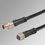 M8 4-pin conn. shielded cable L = 5 m