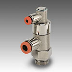 Block valve s STP bi-directional 1/8 Ø pipe 6 mm