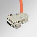 Connecteur coudé précâblé 9 brins 1m