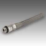 Swivel nylon pipe fitting with spring