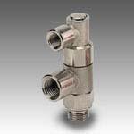 Bidirectional threaded stop valve