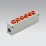 Distributor 6 pos. 1/8'' cartridges Ø4