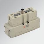 Valves ISO 5599/1 solenoid/pneumatic series ISV with M12 connector