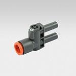 EB 80 Y fitting 8 (5/16) - 10 orange bush