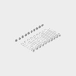 Kit viti di fissaggio testata posteriore M8x40 UNI 5931