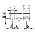 2 pos. multiple base PIV.M 15mm