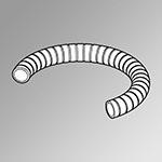 Cable guide LEPK-1-90-A/B 160-A, L 850 mm