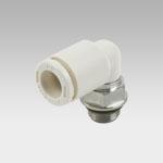 Rotary elbow, male, cylindrical, technopolymer R34 XTR