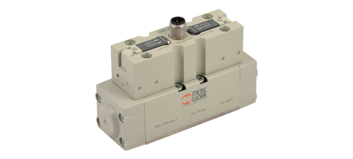 Valves ISO 5599/1 solenoid/pneumatic series ISV with M12 connector